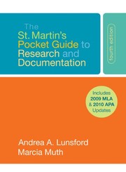 Cover of: The St. Martin's Pocket Guide to Research and Documentation: Includes 2009 Mla & 2010 Apa Updates