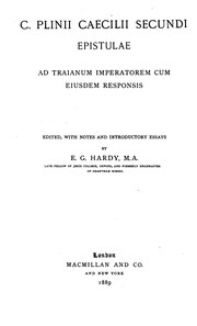 C. Plinii Caecilii Secundi Epistulae ad Traianum imperatorem cum eiusdem responsis by Pliny the Younger