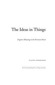 The ideas in things by Elaine Freedgood