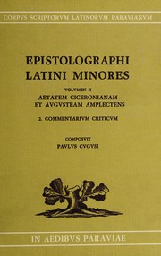 Cover of: Epistolographi Latini minores. --