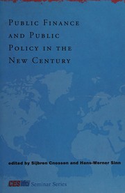 Cover of: Public finance and public policy in the new century