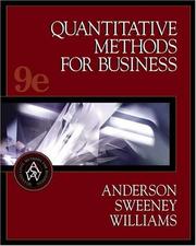 Cover of: Quantitative methods for business