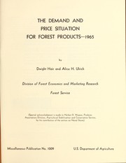 Cover of: The demand and price situation for forest products, 1965