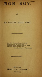 Cover of: Rob Roy by Sir Walter Scott, Sir Walter Scott