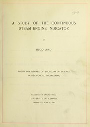 A study of the continuous steam engine indicator by Hugo Lund