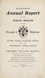 Cover of: [Report 1909]