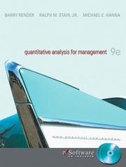 Cover of: Quantitative Analysis for Management (9th Edition)