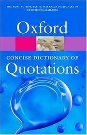 Cover of: Concise Oxford Dictionary of Quotations