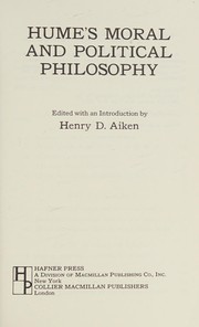 Cover of: Hume's moral and political philosophy