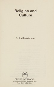 Cover of: Religion and Culture