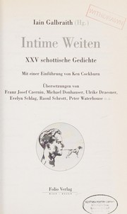 Cover of: Intime Weiten: XXV schottische Gedichte