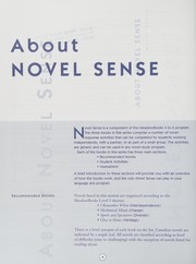 Cover of: Novel sense, level 5: a guide for teaching the novel that includes, over 50 reproducible activities, recommended novels listed by theme, practical strategies for classroom management, reproducible assessment pages