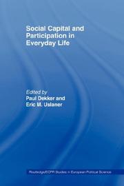 Cover of: Social Capital and Participation in Everyday Life