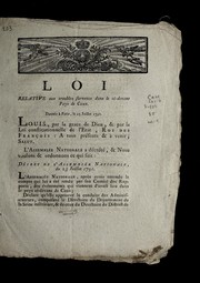 Loi relative aux troubles survenus dans le ci-devant pays de Caux by France. Sovereign (1774-1792 : Louis XVI)