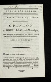 Opinion de Goupilleau, (de Montaigu), sur le rapport de la Commission des finances, tendant a   accorder un de gre vement a   la commune de Bedouin by Philippe-Charles-Aime Goupilleau