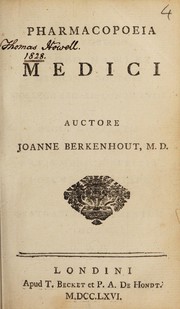 Cover of: Pharmacopoeia medici