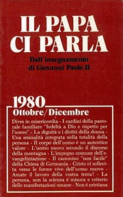 Cover of: Il papa ci parla: dall'insegnamento di Giovanni Paolo II 1980, ottobre-dicembre.