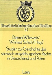 Cover of: Studien zur Geschichte des sächsisch-magdeburgischen Rechts in Deutschland und Polen