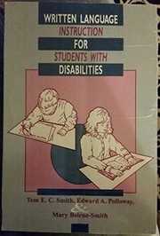 Cover of: Written language instruction for students with disabilities