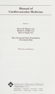 Cover of: Manual of cardiovascular medicine