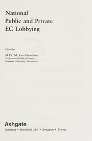 Cover of: National public and private EC lobbying