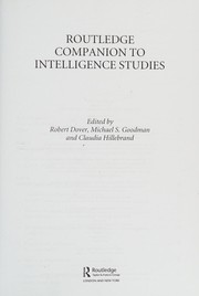 Cover of: Routledge Companion to Intelligence Studies