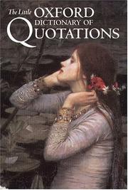 Cover of: The Little Oxford dictionary of quotations