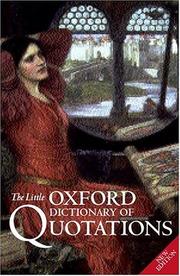 Cover of: The Little Oxford dictionary of quotations by edited by Susan Ratcliffe with Helen Rappaport.