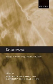 Cover of: Episteme, etc: essays in honour of Jonathan Barnes