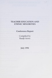 Cover of: Teacher education and ethnic minorities: conference report