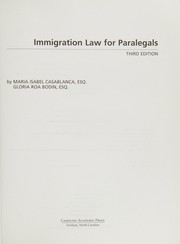 Immigration law for paralegals by Maria Isabel Casablanca