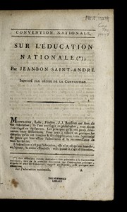 Cover of: Sur l'e ducation nationale