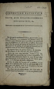 Suite aux e claircissemens ne cessaires, &c by Jean-Marie Collot d'Herbois