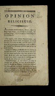 Opinion religieuse by Augustin Audonneau