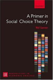 Cover of: A Primer in Social Choice Theory (LSE Perspectives in Economic Analysis)