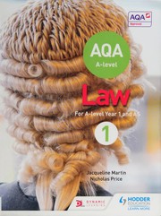 AQA a-Level Law for Year 1/AS by Jacqueline Martin, Nicholas Price