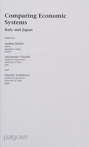 Cover of: Comparing economic systems: Italy and Japan