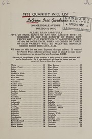 Cover of: 1958 quantity price list