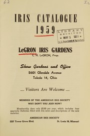 Cover of: Iris catalogue 1959