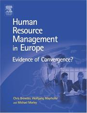 Cover of: HRM in Europe: Evidence of Convergence?