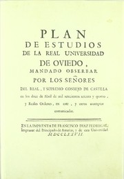 Cover of: Plan de Estudios de la Real Universidad de Oviedo, 1774. Reales órdenes