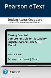 Cover of: Making Content Comprehensible for Secondary English Learners: The SIOP Model, Enhanced Pearson EText -- Access Card