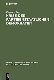 Cover of: Krise der Parteienstaatlichen Demokratie?: Gruene und Alternative Im Parlament