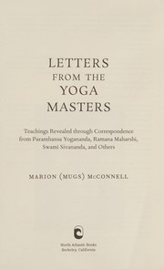 Cover of: Letters from the Yoga Masters