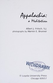 Cover of: Appalachia: a meditation