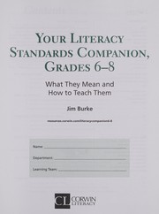 Cover of: Your Literacy Standards Companion, Grades 6-8: What They Mean and How to Teach Them