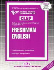 Cover of: CLEP Freshman English (College Level Examination Series : Clep 31) by Jack Rudman