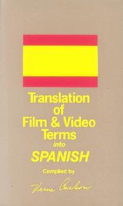 Cover of: Translation of Film and Video Terms into: Spanish