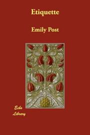 Etiquette by Emily Post