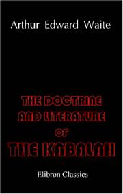 Cover of: The Doctrine and Literature of the Kabalah